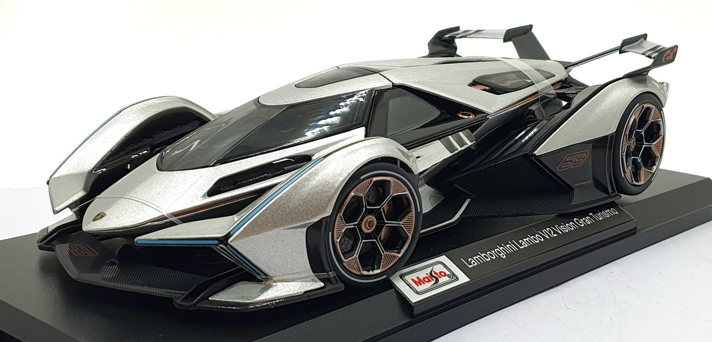Maisto 1/18 Scale 46629 - Lamborghini Lambo V12 Vision Gran Tourismo - Silver