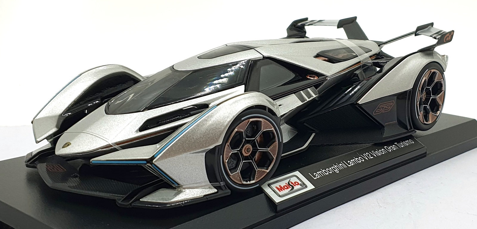 Maisto 1/18 Scale 46629 - Lamborghini Lambo V12 Vision Gran Tourismo - Silver