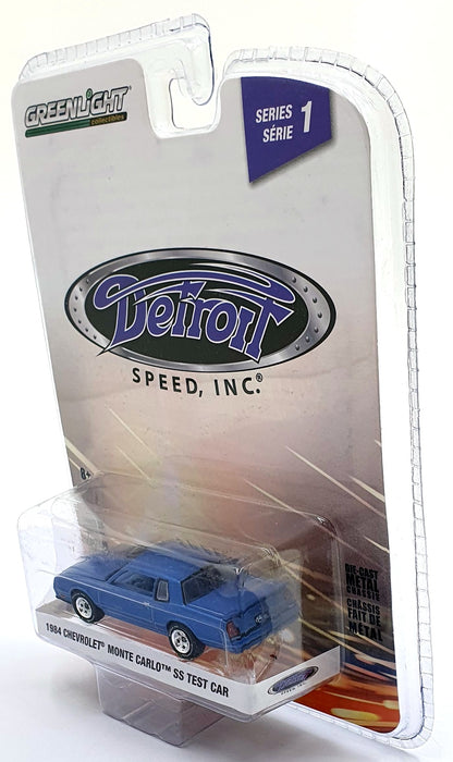 Greenlight 1/64 Scale 39040-B - 1984 Chevrolet Monte Carlo SS Test Car Met. Blue