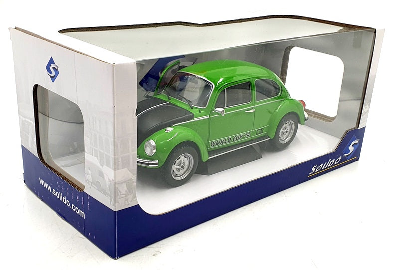Solido 1/18 Scale Diecast S1800501 VW Beetle 1303 Weltmeister World Cup 74 Green