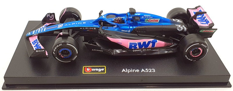 Burago 1/43 Scale 18-38073 - F1 BWT Alpine A523 2023 #31 E.Ocon