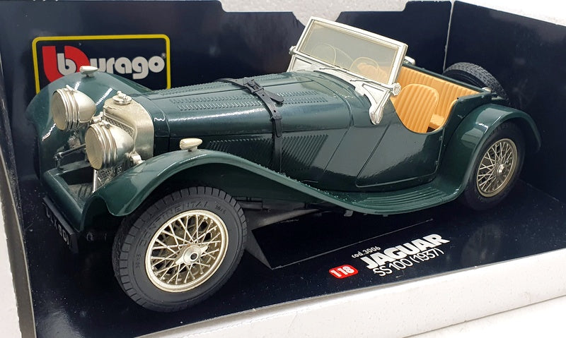 Modèle Réduit Voiture Burago 1/18 Jaguar SS100 1937 - N°3006 - Occasion