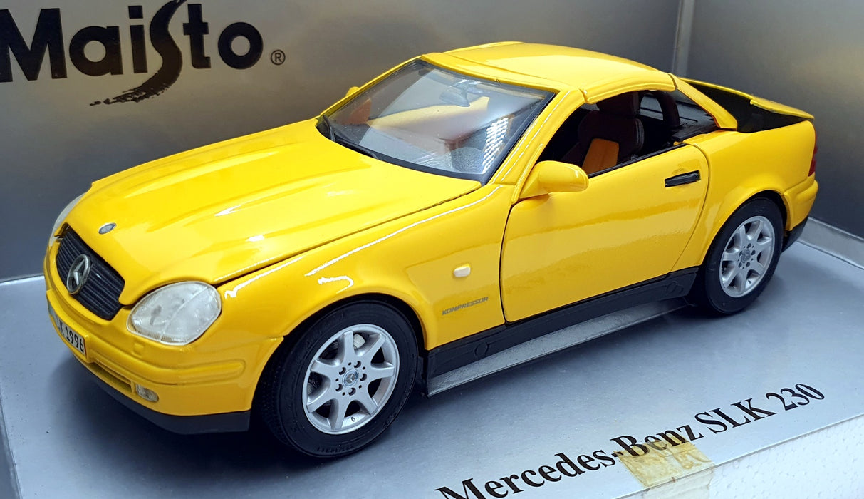 Maisto 1/18 Scale Diecast 31838 - Mercedes Benz SLK 230 1996 - Yellow