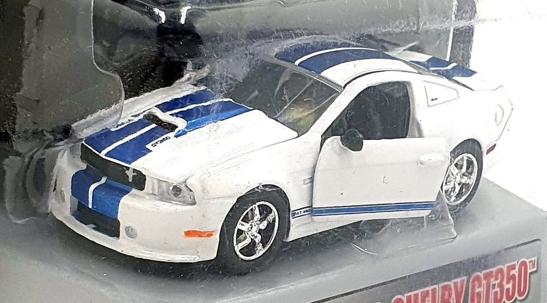 Shelby Collectibles 1/64 Scale 25321S - 2011 Ford Shelby GT350 - White/Blue