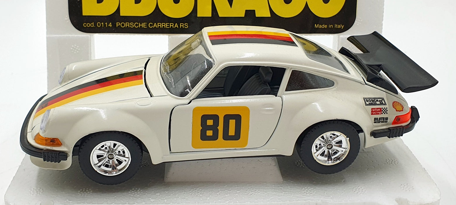 Burago 1/24 Scale Diecast 0114 - Porsche Carrera RS #80 - White