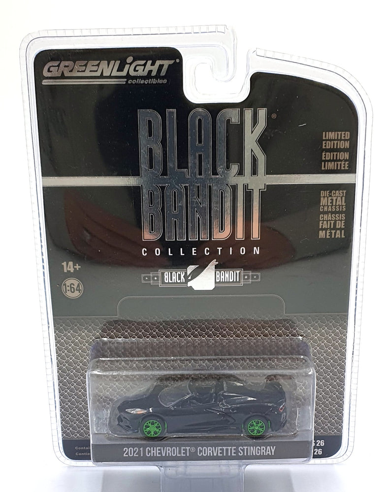 Greenlight 1/64 Scale 28090 - 2021 Chevrolet Corvette Stingray - Black