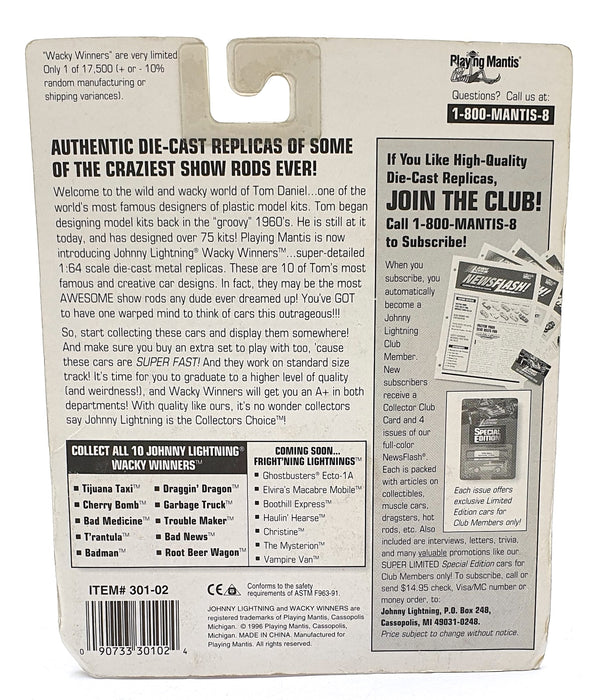 Johnny Lightning 1/64 Scale 301-02 - Wacky Winners Draggin' Dragon - B. Pink