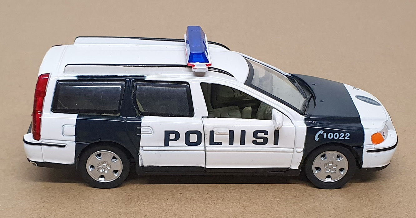Amercom 1/43 Scale AM622 - Volvo V70 Finland Police Car - White/Black
