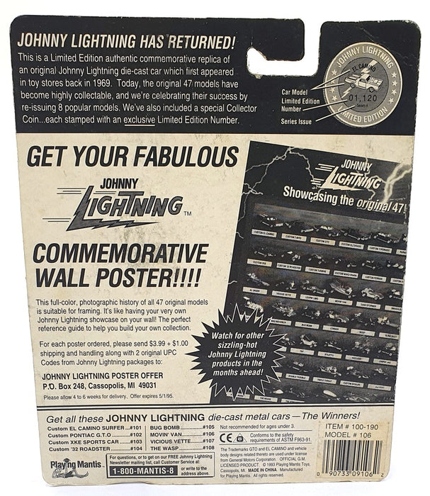 Johnny Lightning 1/64 Scale 100-190 - The Challengers Movin' Van - Orange