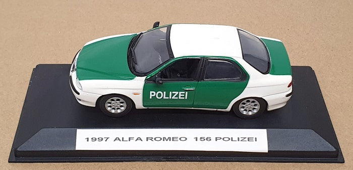 Minichamps 1/43 Scale 090525 - 1997 Alfa Romeo 156 Polizei - White/Green