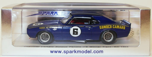 Spark 1/43 Scale S2601 - Chevrolet Camaro Sunoco Penske #6 1st Trans-Am1968