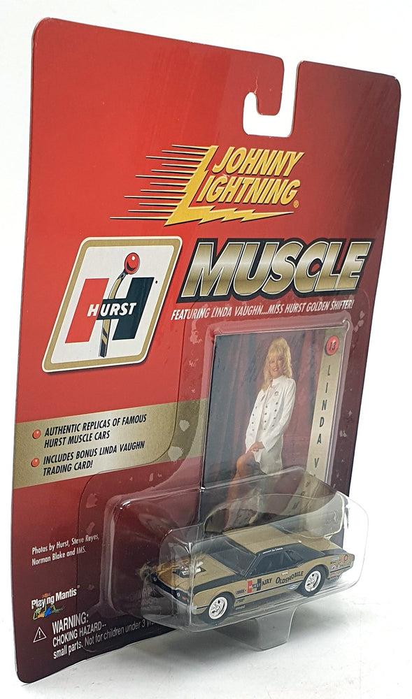 Johnny Lightning 1/64 Scale 295-01 - 1969 Hurst Oldsmobile Dual-Engine - Gold