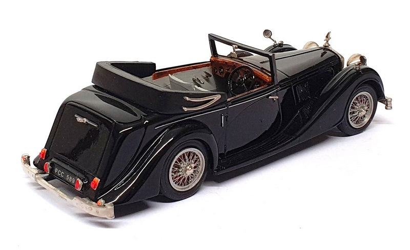 Top Marques 1/43 Scale HE9 - 1938 Alvis Speed 25 Charlesworth Convertible Black