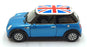 Kinsmart 1/28 Scale Pull Back & Go TY1245 - Mini Cooper S - Blue