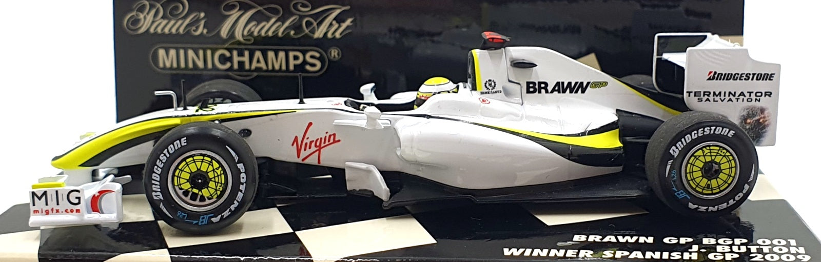 Minichamps 1/43 Scale 400 090422 - F1 Brawn GP BGP 001 #22 1st Spanish GP 2009