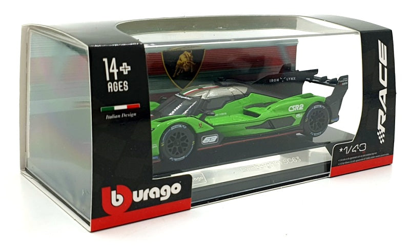 Burago 1/43 Scale 18-38315 - Lamborghini SC63 Le Mans - Green