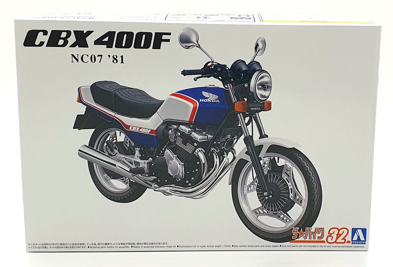 Aoshima 1/12 Scale Unbuilt Kit 63422 - 1981 Honda NC07 CBX 400F Bike