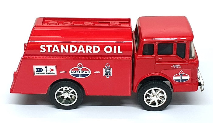 Ertl Appx 17cm Long 1482 - 1966 Ford Gas Truck (American) Coin Bank - Red