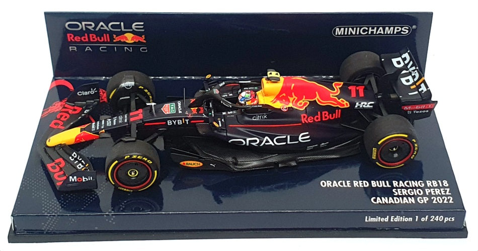 Minichamps 1/43 Scale 417 220911 - F1 Red Bull RB18 Canadian GP 2022 Perez
