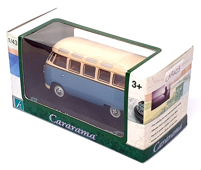 Cararama 1/43 Scale CARA03 - VW Volkswagen Microbus - Lt. Blue/Cream