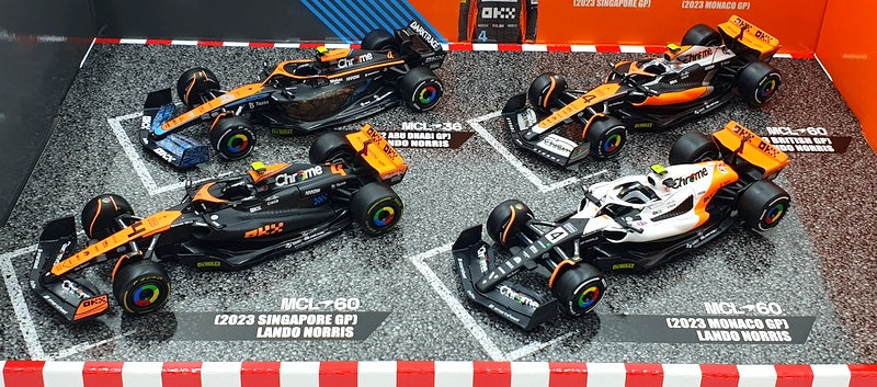 Burago 1/43 Scale 18-38096 - McLaren F1 L.Norris #4 MCL60/36 4 Pack 2022/23
