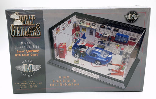 Estes 1/43 Scale 8000 - Great Garages Model Display Kit With Dodge Viper - Blue