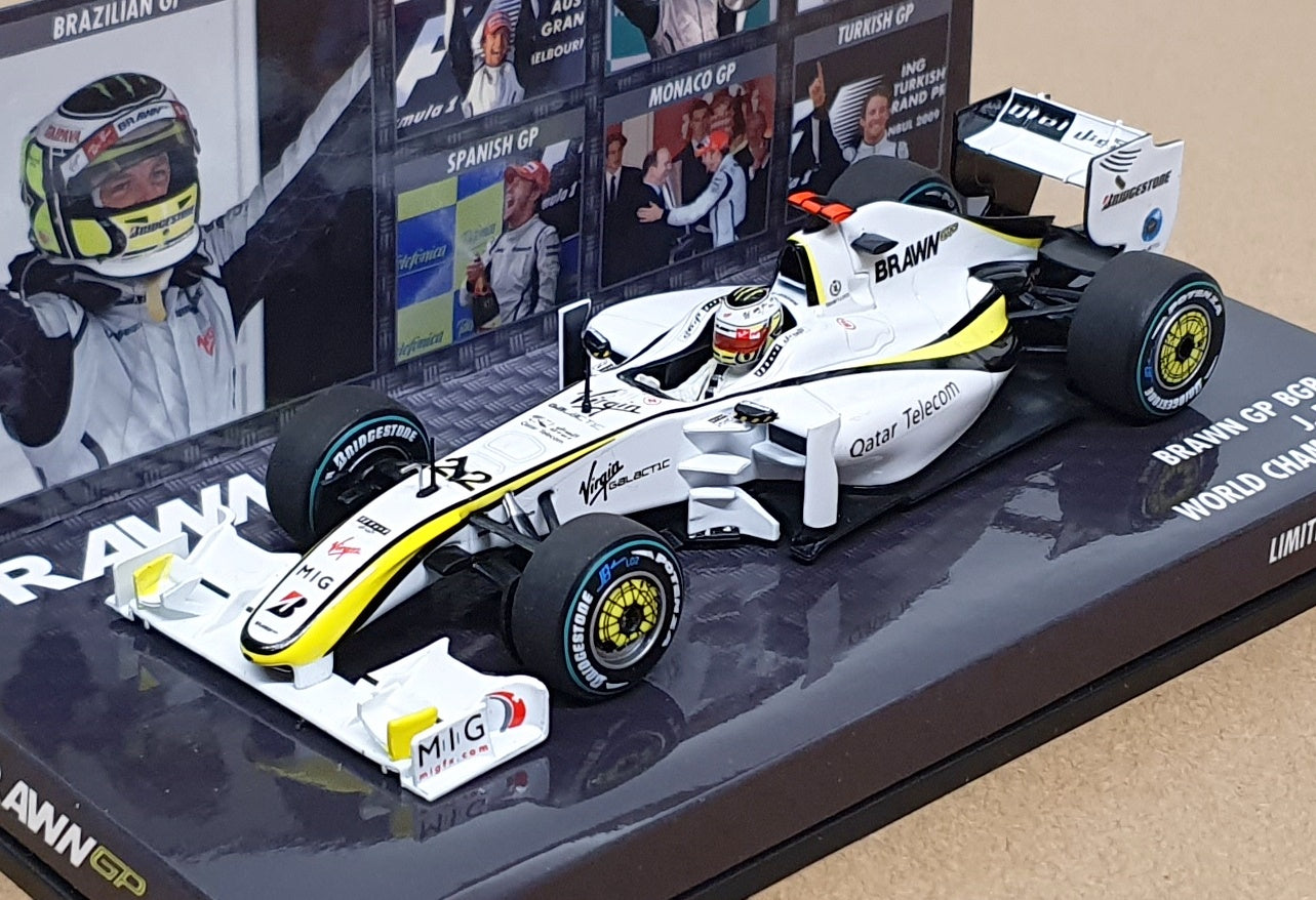 Minichamps 1/43 Scale 403 090082 - F1 Brawn GP BGP 001 Button W/Champion 2009