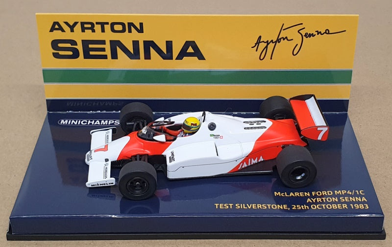 Minichamps 1/43 Scale 540 834307 McLaren Ford MP4/1C Test Silverstone 1983 Senna