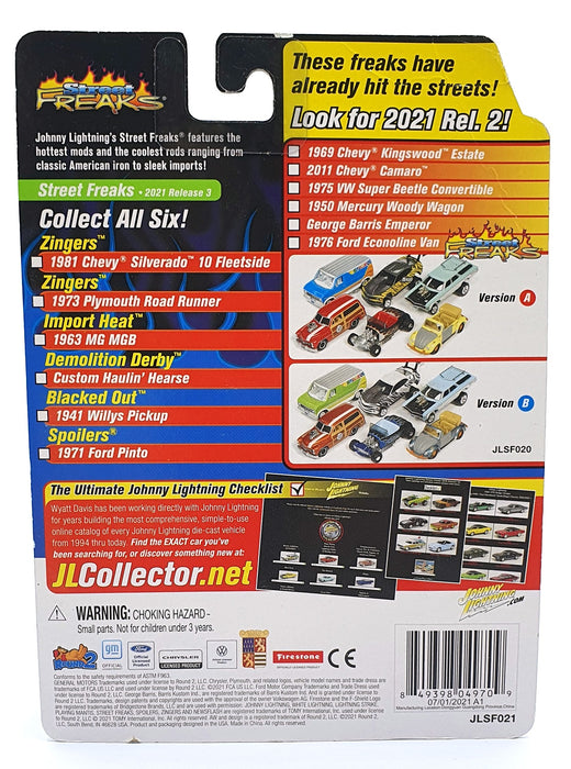 Johnny Lightning 1/64 Scale JLSF021 - Spoilers 21 1971 Ford Pinto #58 - Grey