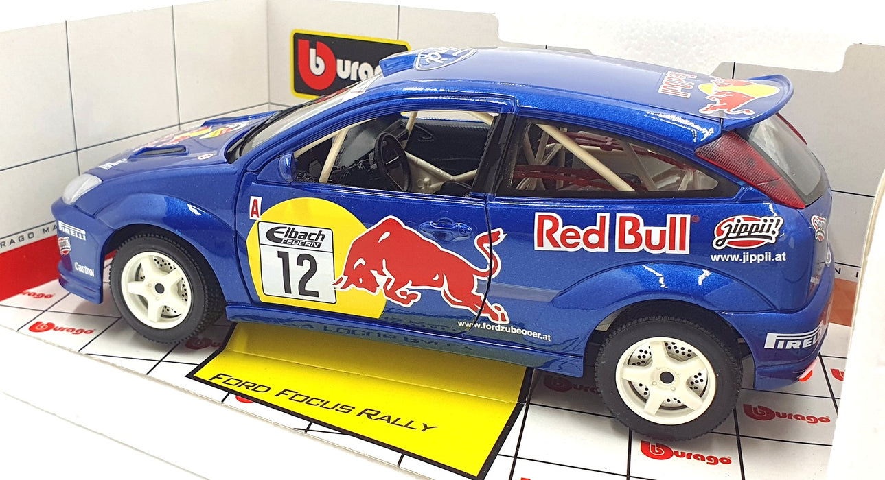 Burago 1/18 Scale Diecast 332813 - Ford Focus Rally Red Bull #12 - Blue