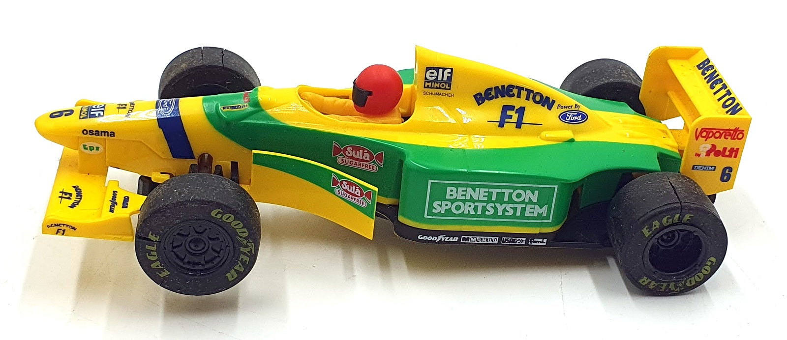Scalextric 1/32 Scale Slotcar C142 - Ford Benetton B193 #6 - Red Helmet
