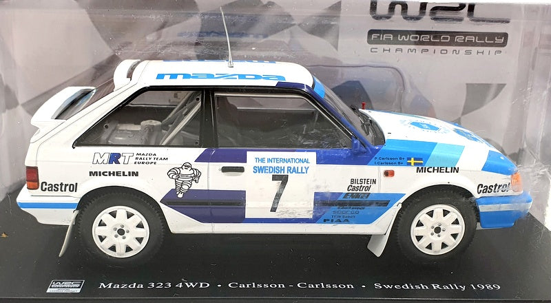 Hachette 1/24 Scale G113U034 - Mazda 323 4WD Sweden 1989 Carlsson #7
