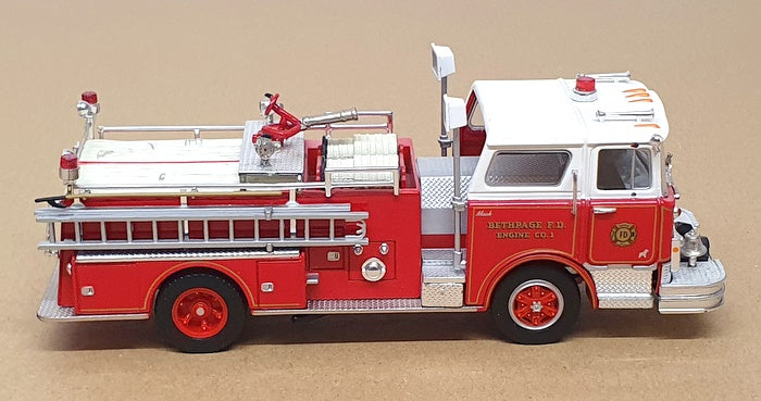 Corgi 1/50 Scale US52008 - Mack CF Pumper Engine Co. 1 Bethpage NY - Red/White