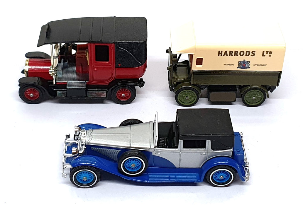 Matchbox Diecast 3 Piece Gift Set MB033P - Duesenberg Car Unic Taxi & Walker Van