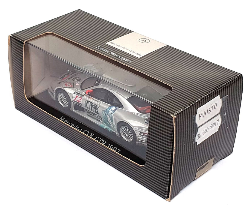Maisto 1/43 Scale B6 600 5047 - Mercedes Benz CLK GTR 1997 #12 Ludwig - Silver