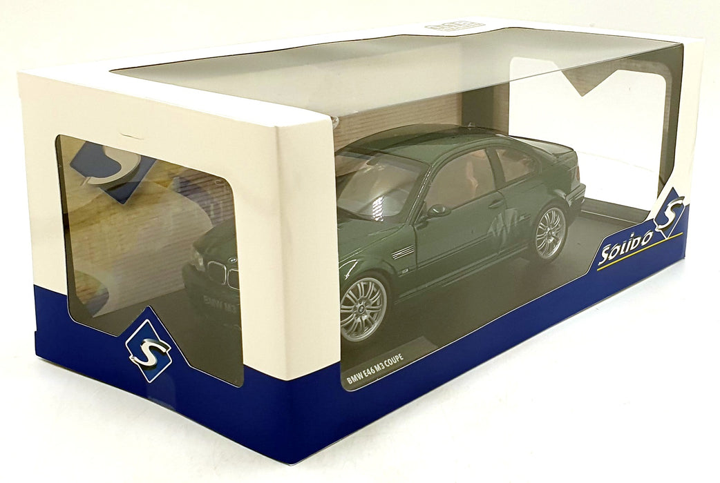 Solido 1/18 Scale S1806507 - 2000 BMW E46 M3 - Oxford Green