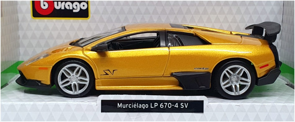 Burago 1/32 Scale 18-43052 - Lamborghini Murcielago LP 670-4 SV - Yellow Gold