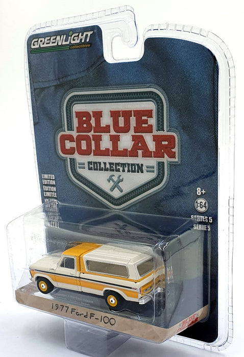 Greenlight 1/64 Scale 35120-D - 1977 Ford F-100 Van - White/Yellow