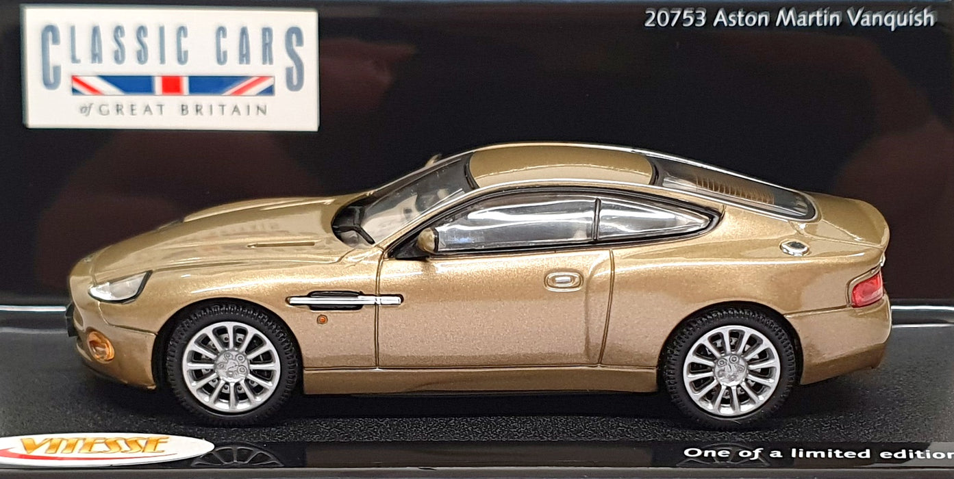 Vitesse 1/43 Scale Diecast 20753 - Aston Martin Vanquish - Glengarry Gold