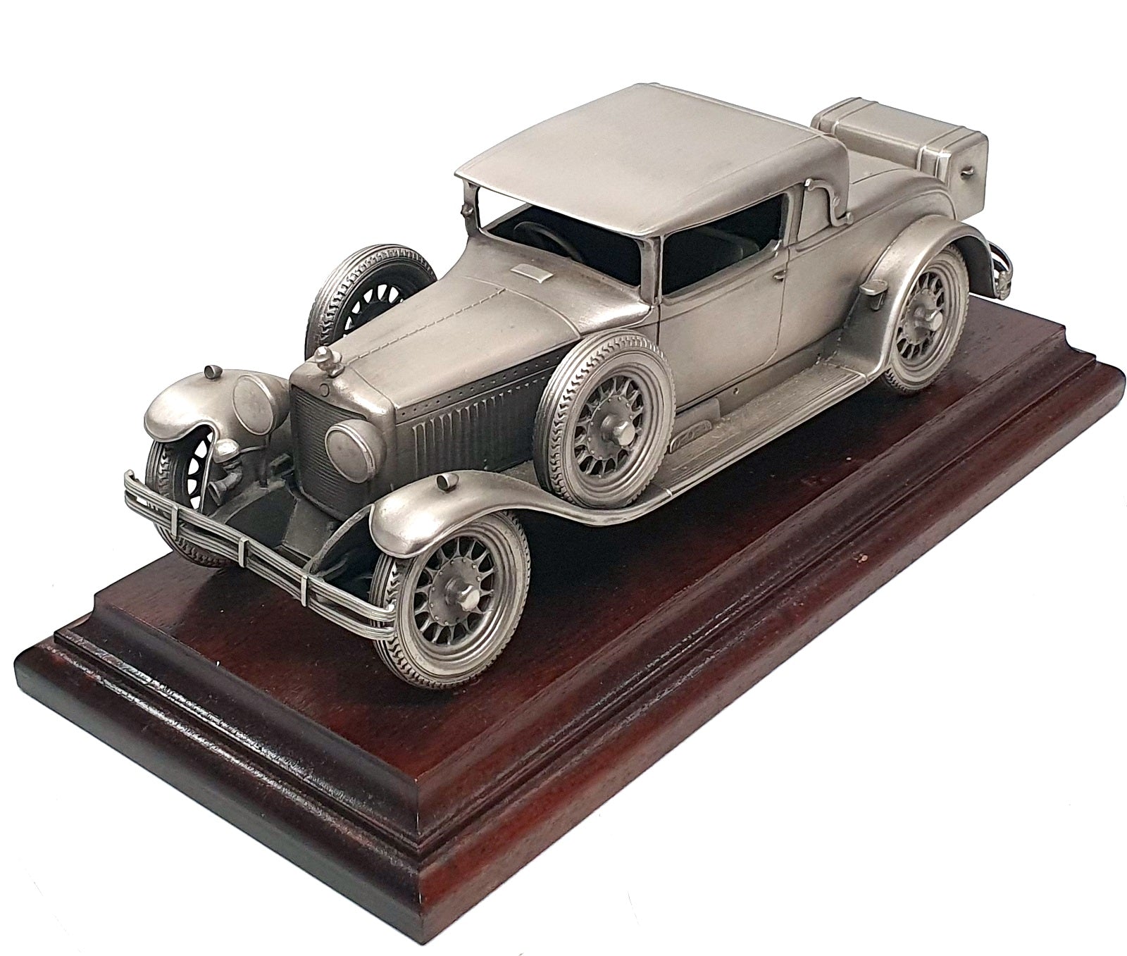 Danbury Mint 24cm Long Pewter 150326Q - 1929 Minerva Type AC Coupe + Plinth