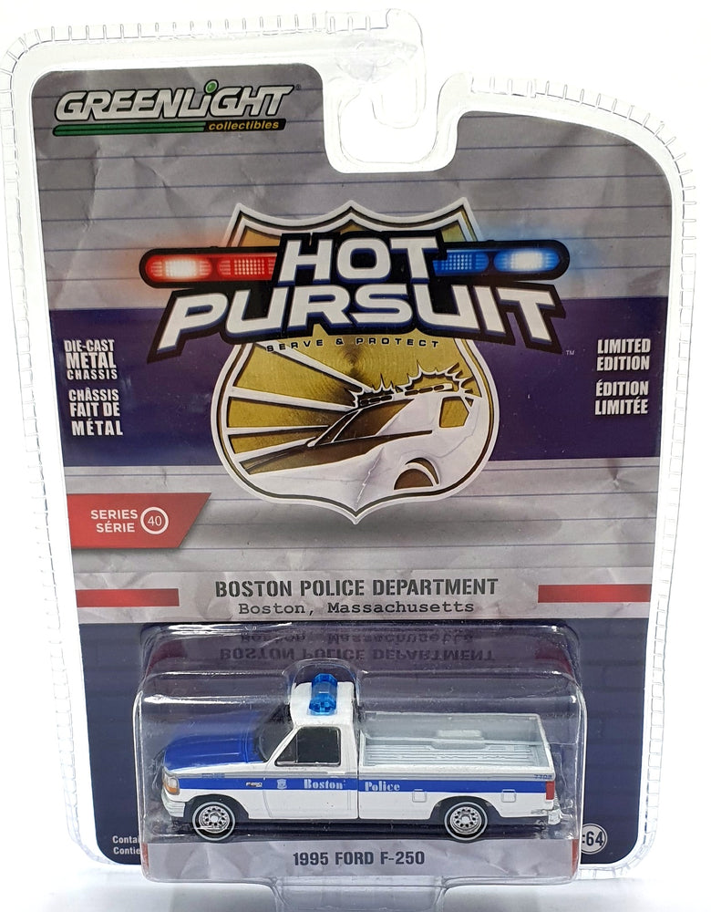 Greenlight 1/64 Scale 42980-C - 1995 Ford F-250 Boston Police Car