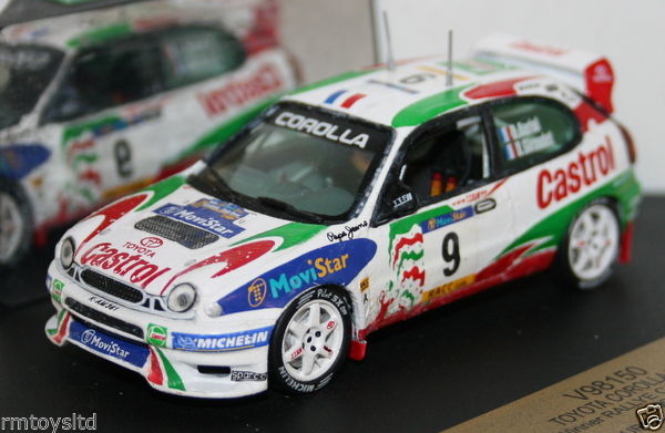 VITESSE 1/43 SCALE - V98150 - TOYOTA COROLLA WRC WINNER CATALUNYA 1998 AURIOL