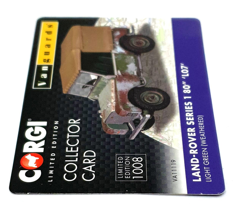 Corgi 1/43 Scale Diecast VA11119 - Land Rover Series 1 80" 'L07' - Light Green