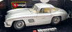 Burago 1/18 Scale Diecast 3013 - 1954 Mercedes Benz 300 SL - Silver/Cream Int