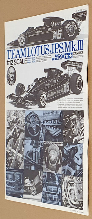 Tamiya 1/12 Scale Unbuilt Kit BS1222 - F1 Team Lotus Mk.III JPS #5 Race Car