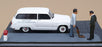 Altaya La Route Bleue 1/43 Scale DIR112 Simca Aronde Chatelaine Diorama - White
