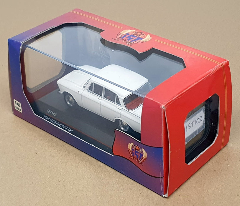 IST Models 1/43 Scale Diecast IST102 - 1968 Moskwitch 408 - Off White