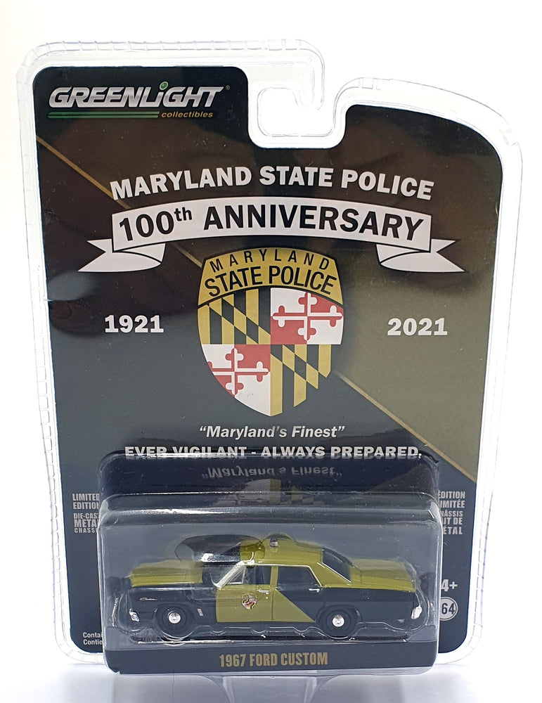 Greenlight 1/64 Scale 28080-A - 1967 Ford Custom Police Car