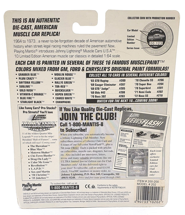 Johnny Lightning 1/64 Scale 200-200 Muscle Cars USA - 1971 Plymouth "Hemi Cuda"