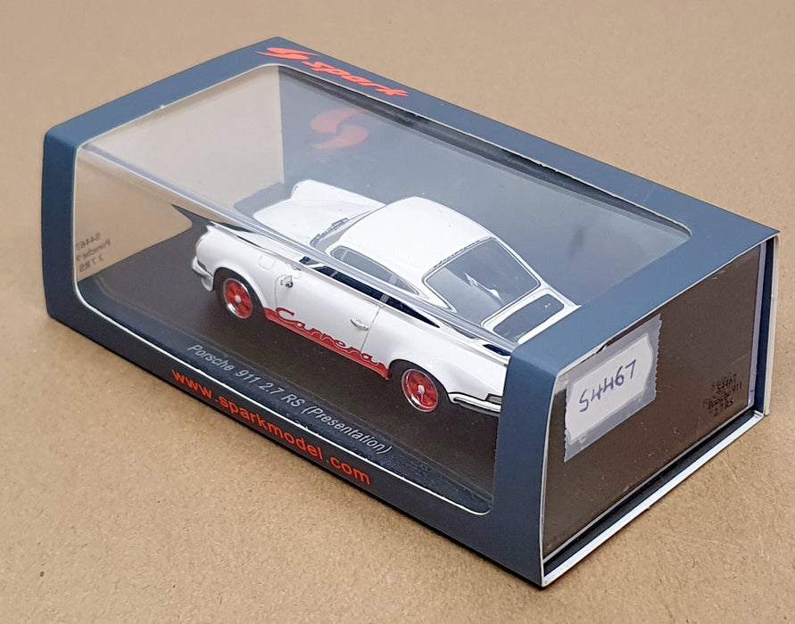 Spark 1/43 Scale Resin S4467 - Porsche 911 2.7 RS Presentation - White